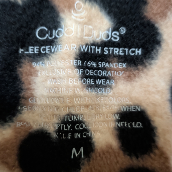 Leopard Print Fleece Jacket Women’s M – Cozy Stretch Animal Print Lounge Layer - Picture 2 of 2